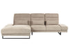 Corner Sofa Fabric Taupe 4 Seater Right Hand