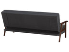 Sofa Bed TJORN Fabric Dark Grey 3 Seater
