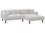 Corner Sofa HOLT Fabric Light Grey 3 Seater Left Hand
