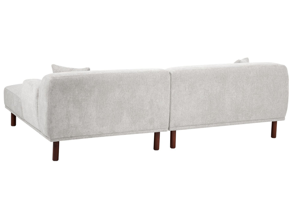 Corner Sofa HOLT Fabric Light Grey 3 Seater Left Hand