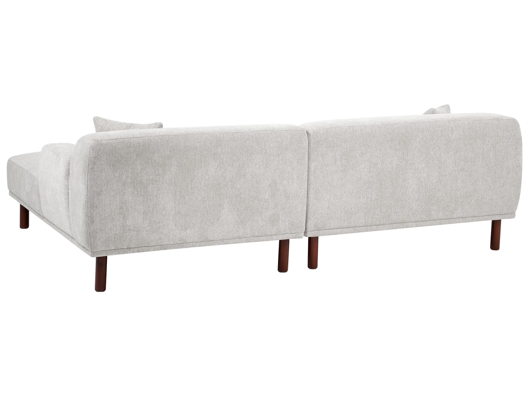 Corner Sofa HOLT Fabric Light Grey 3 Seater Left Hand