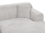 Corner Sofa HOLT Fabric Light Grey 3 Seater Left Hand