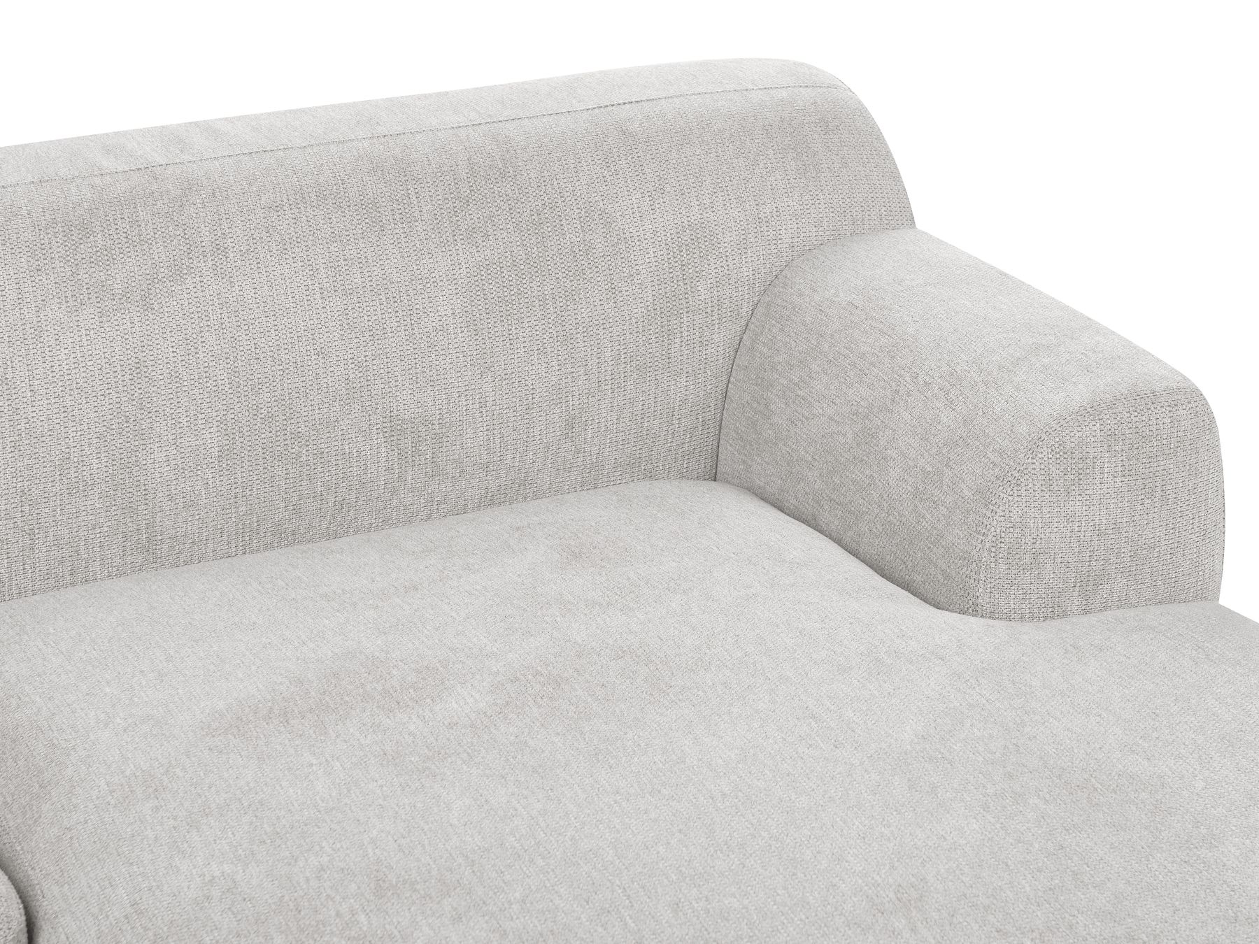 Corner Sofa HOLT Fabric Light Grey 3 Seater Left Hand
