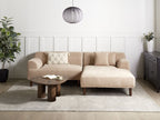 Corner Sofa HOLT Fabric Beige 3 Seater Left Hand