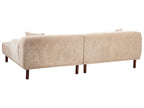 Corner Sofa HOLT Fabric Beige 3 Seater Left Hand