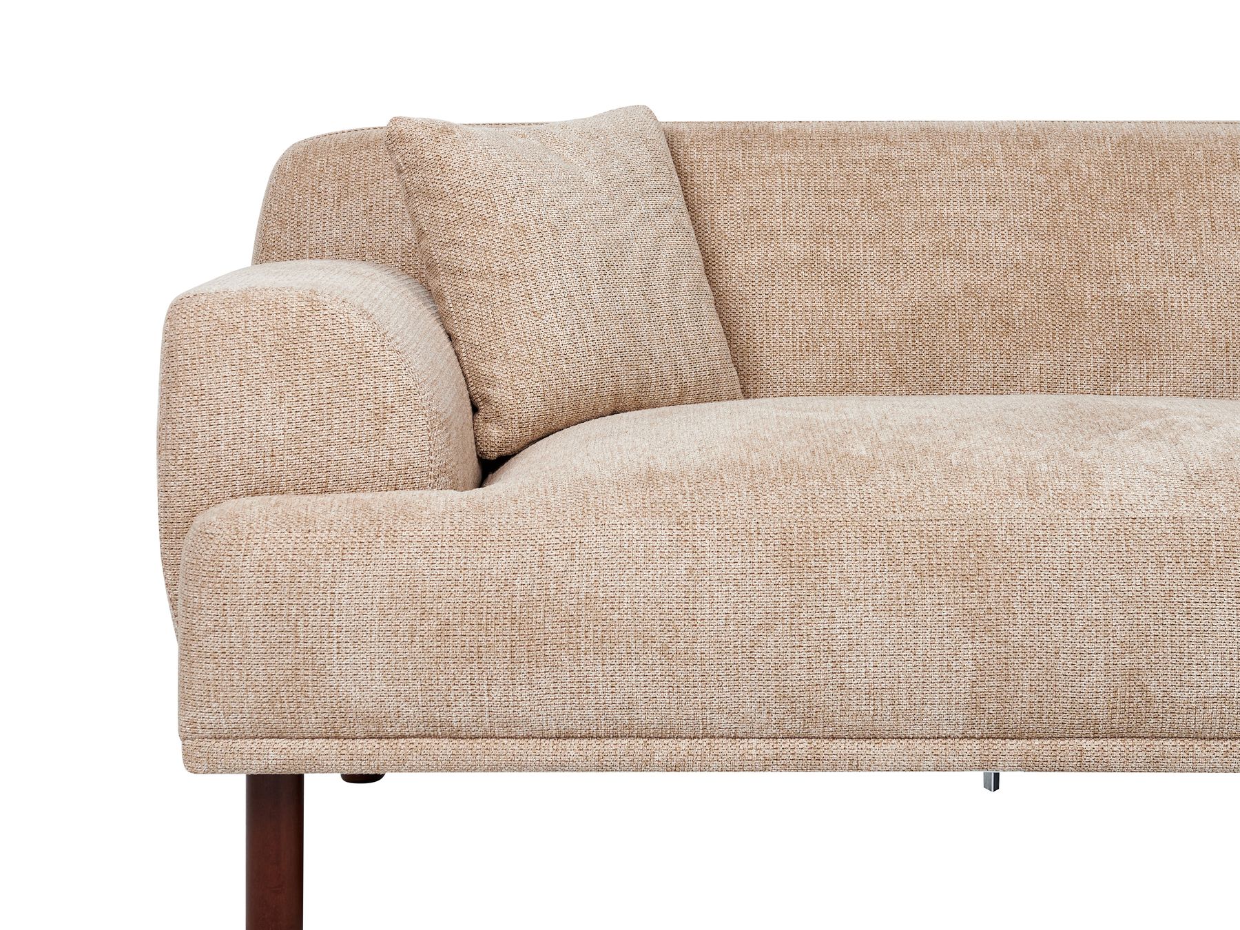 Corner Sofa HOLT Fabric Beige 3 Seater Left Hand