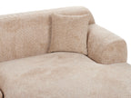 Corner Sofa HOLT Fabric Beige 3 Seater Left Hand