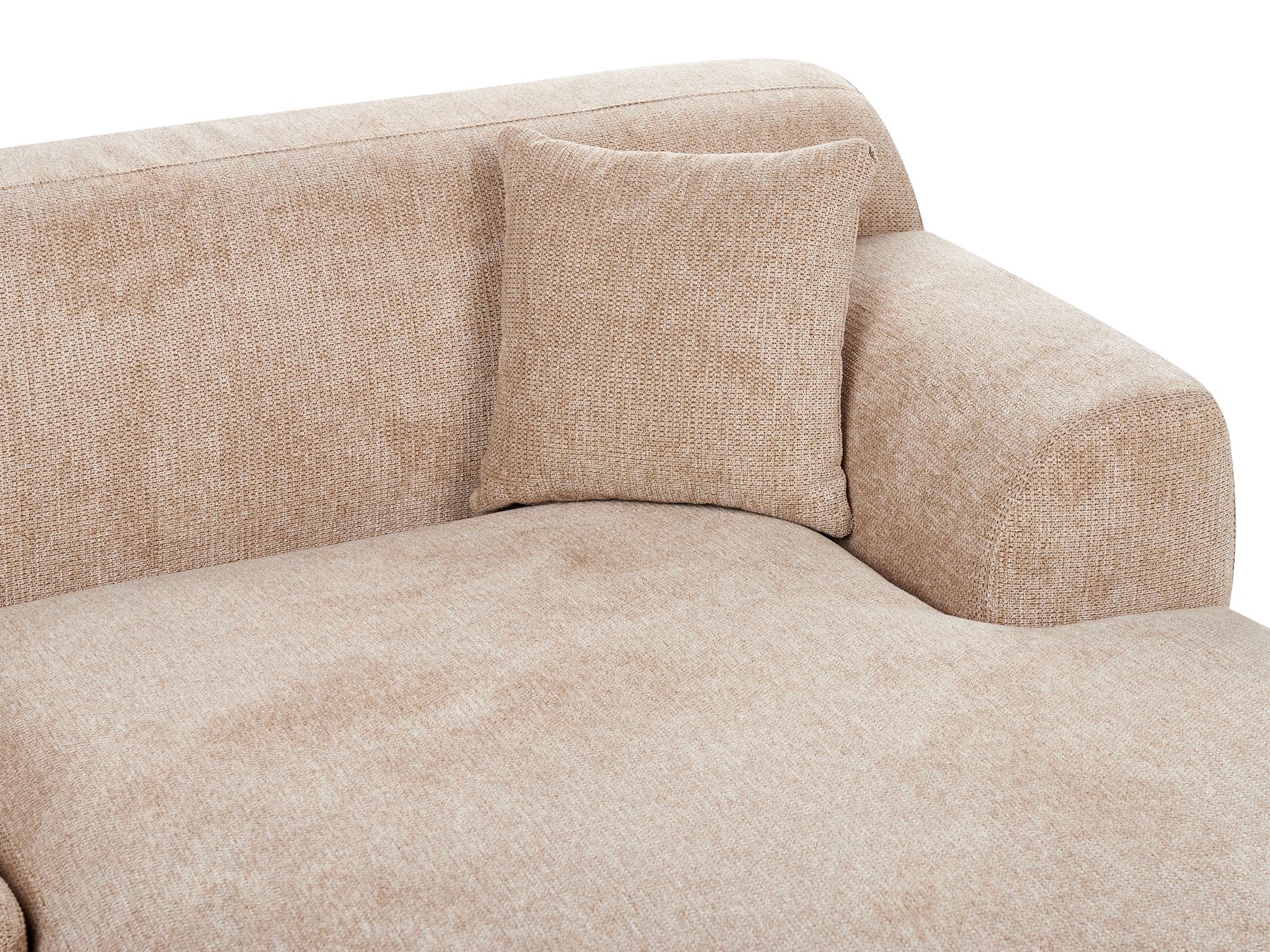 Corner Sofa HOLT Fabric Beige 3 Seater Left Hand