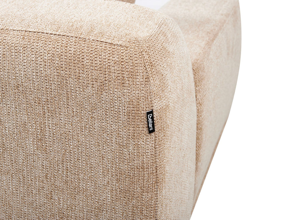 Corner Sofa HOLT Fabric Beige 3 Seater Left Hand