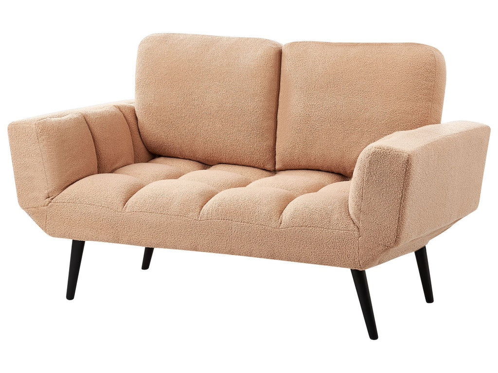 Boucle Sofa Bed Sand Beige BREKKE