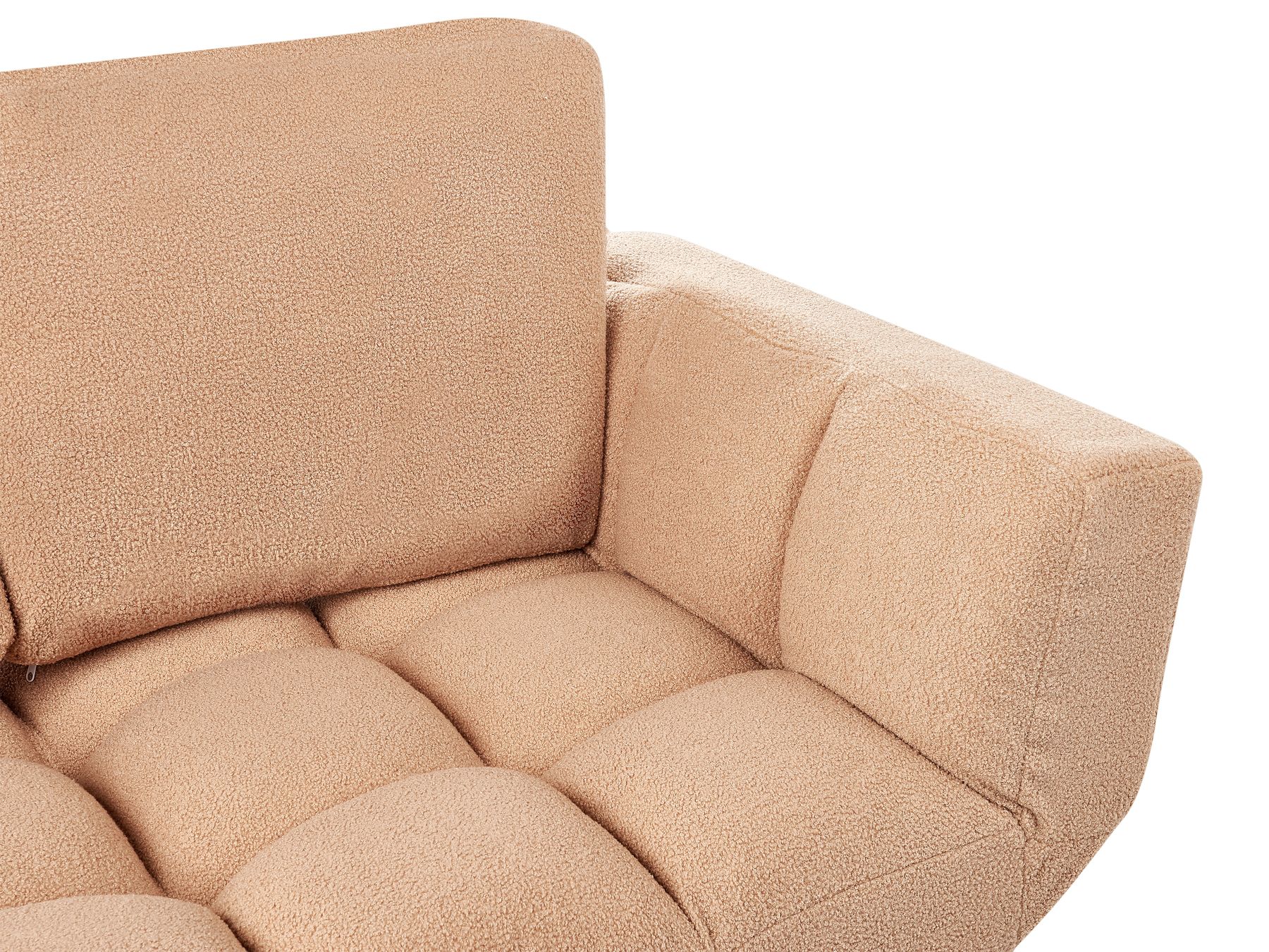 Boucle Sofa Bed Sand Beige BREKKE