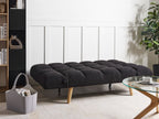 Sofa Bed INGARO Boucle Black 2 Seater