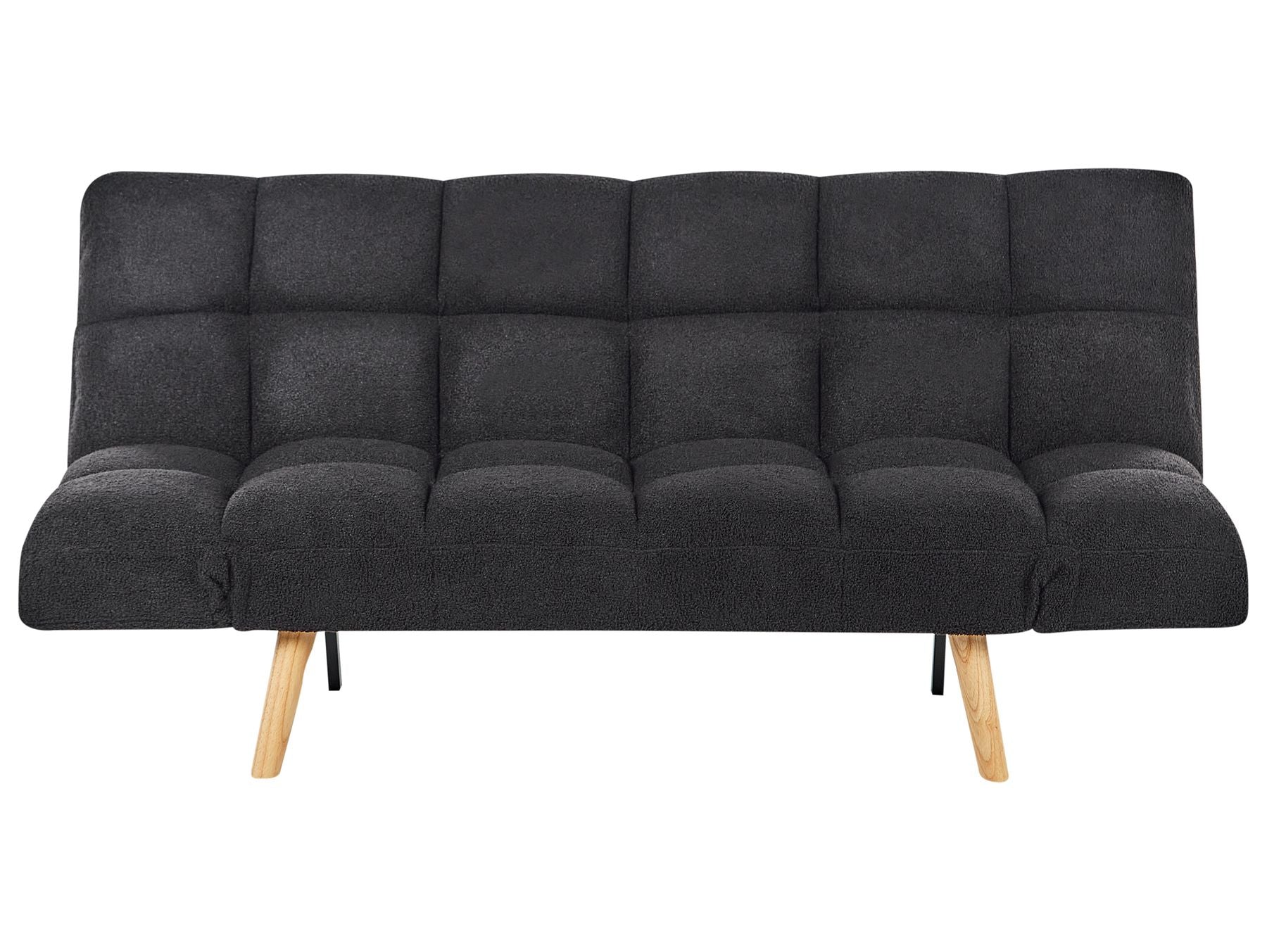 Sofa Bed INGARO Boucle Black 2 Seater