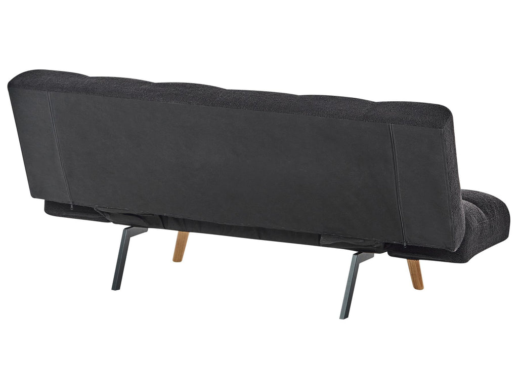 Sofa Bed INGARO Boucle Black 2 Seater