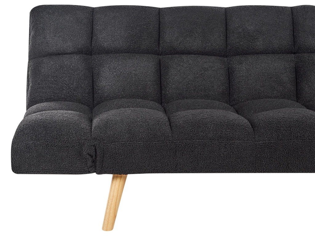 Sofa Bed INGARO Boucle Black 2 Seater