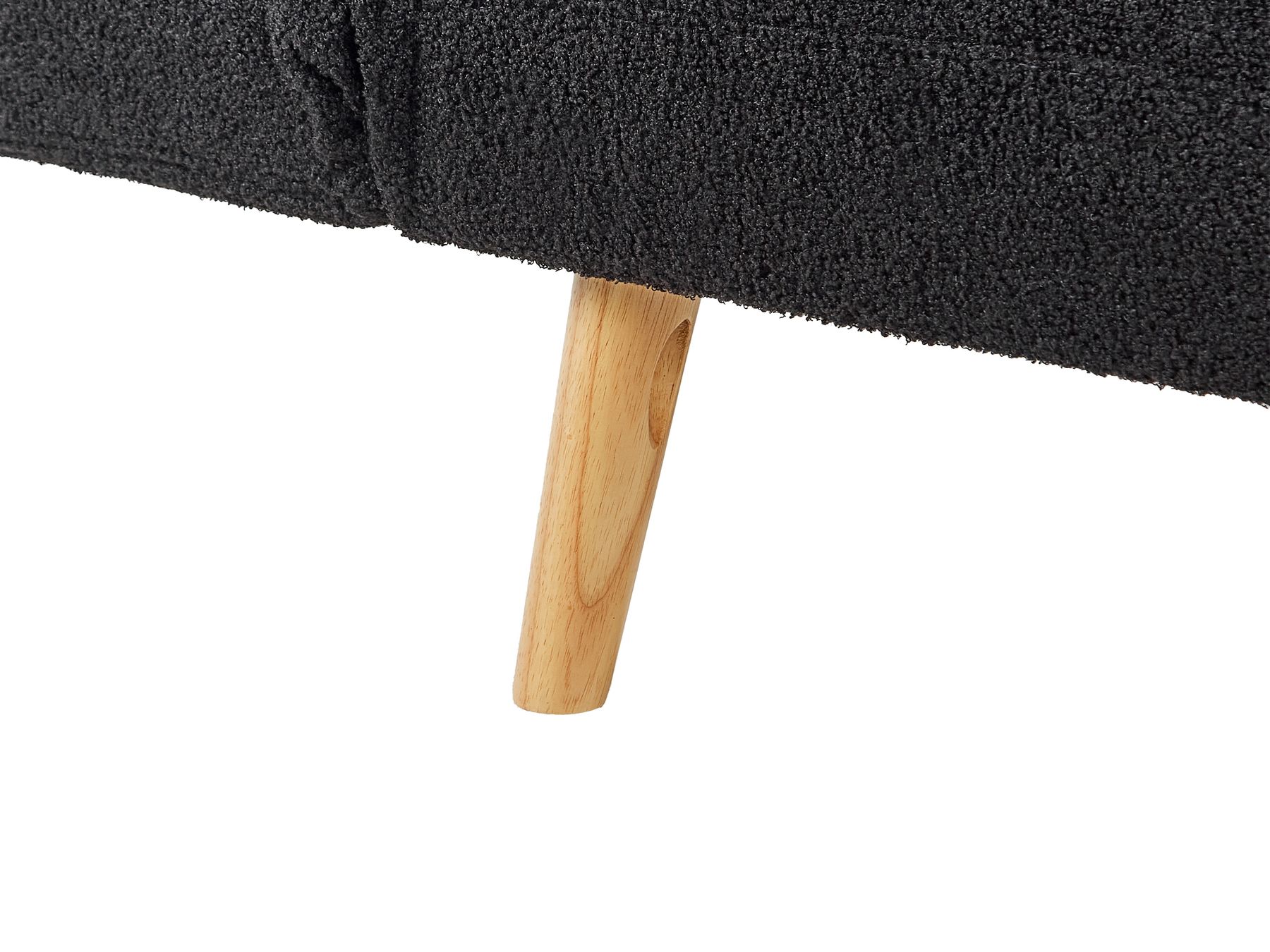 Sofa Bed INGARO Boucle Black 2 Seater