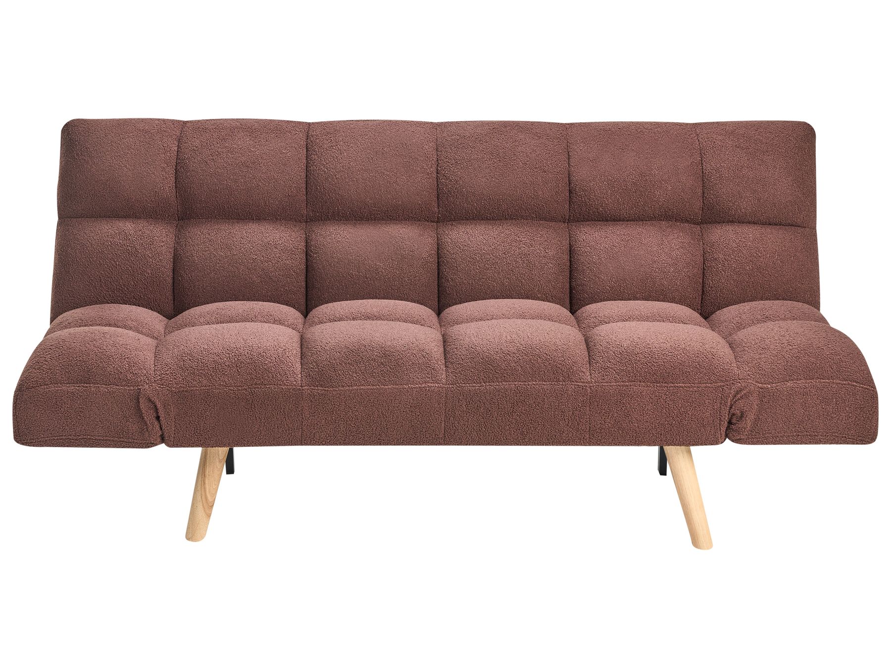 Sofa Bed INGARO Boucle Brown 2 Seater