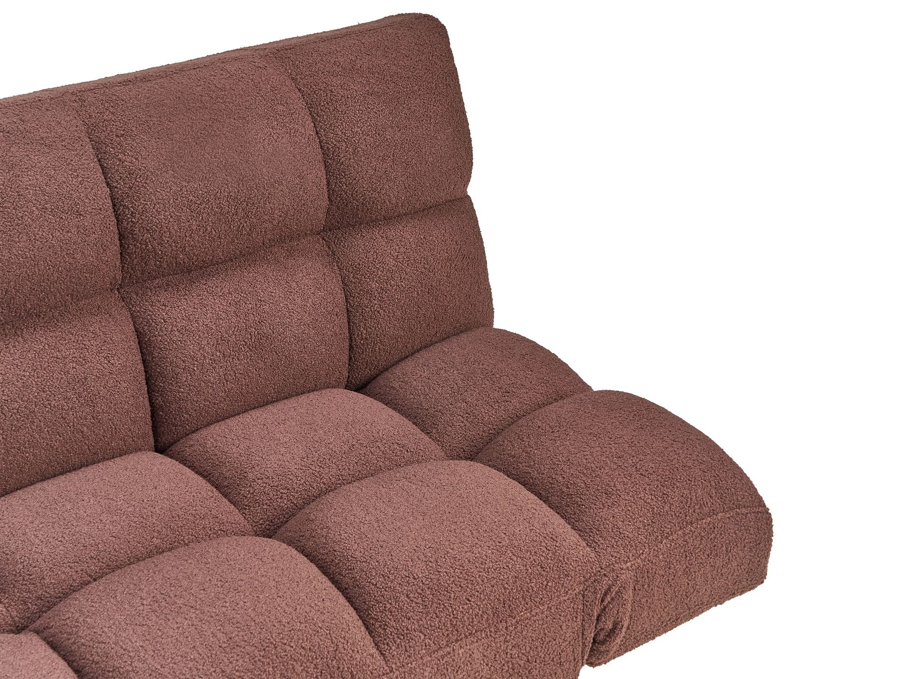 Sofa Bed INGARO Boucle Brown 2 Seater
