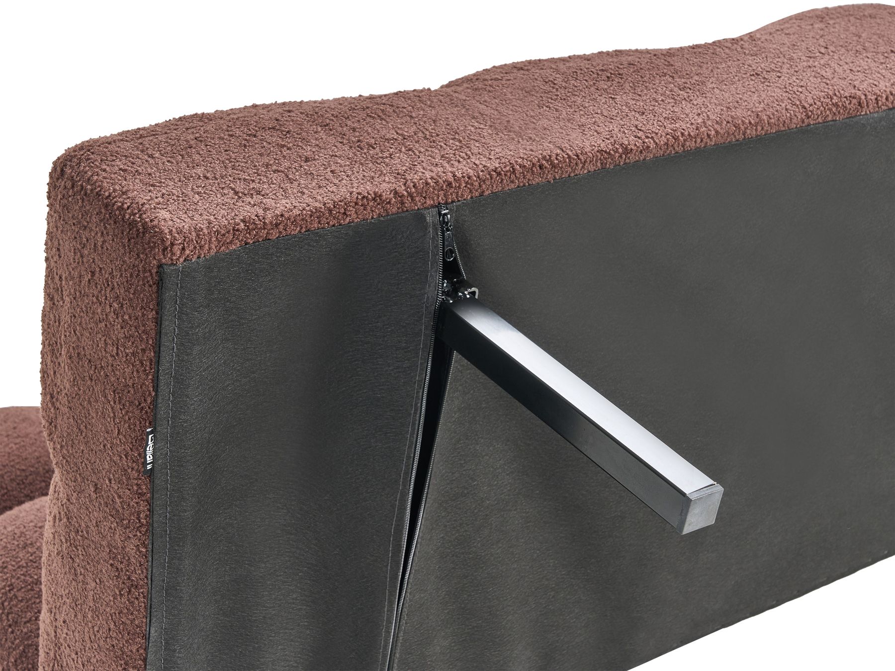 Sofa Bed INGARO Boucle Brown 2 Seater