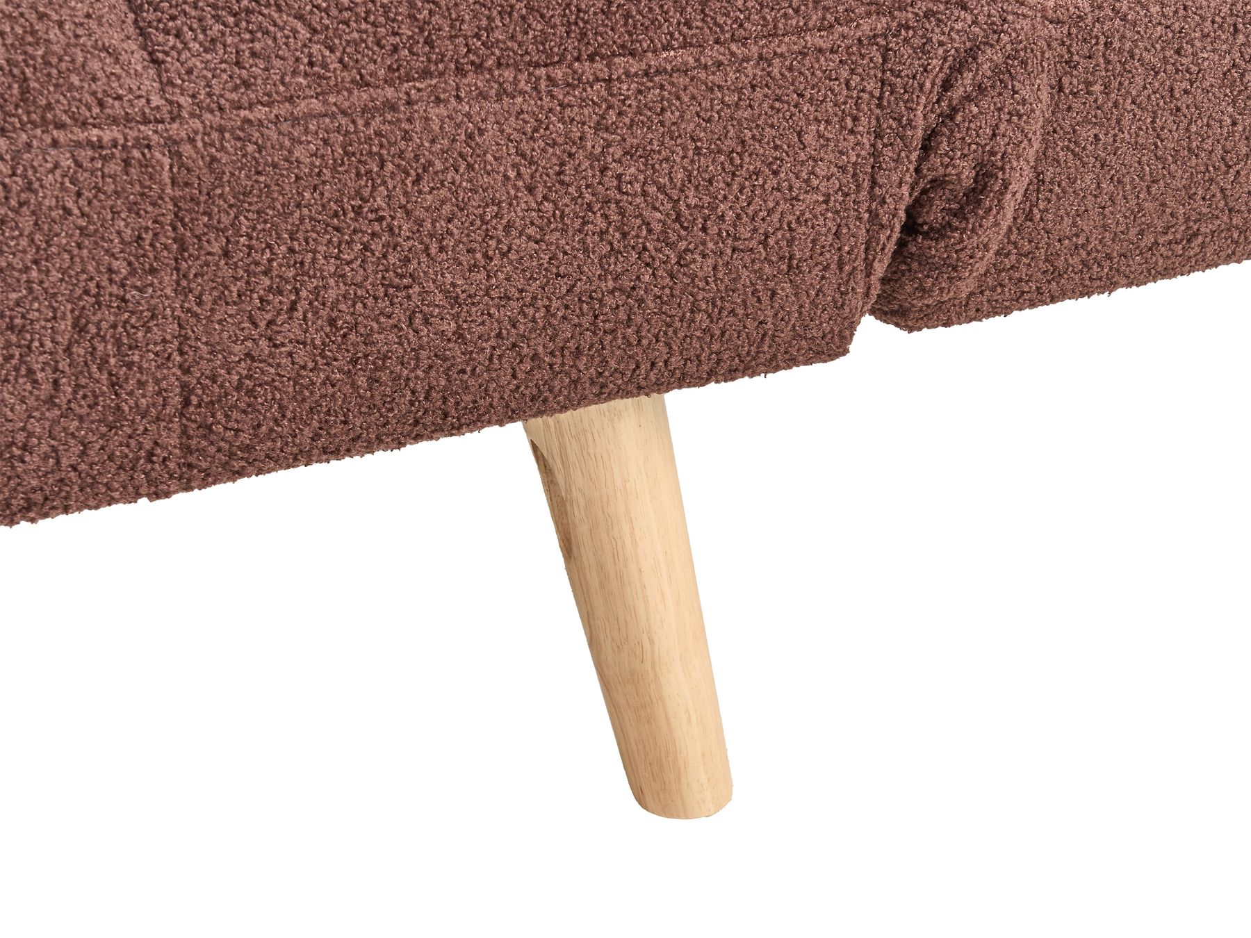 Sofa Bed INGARO Boucle Brown 2 Seater