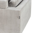 Corner Sofa LUNNER Corduroy Light Grey 4 Seater Left Hand