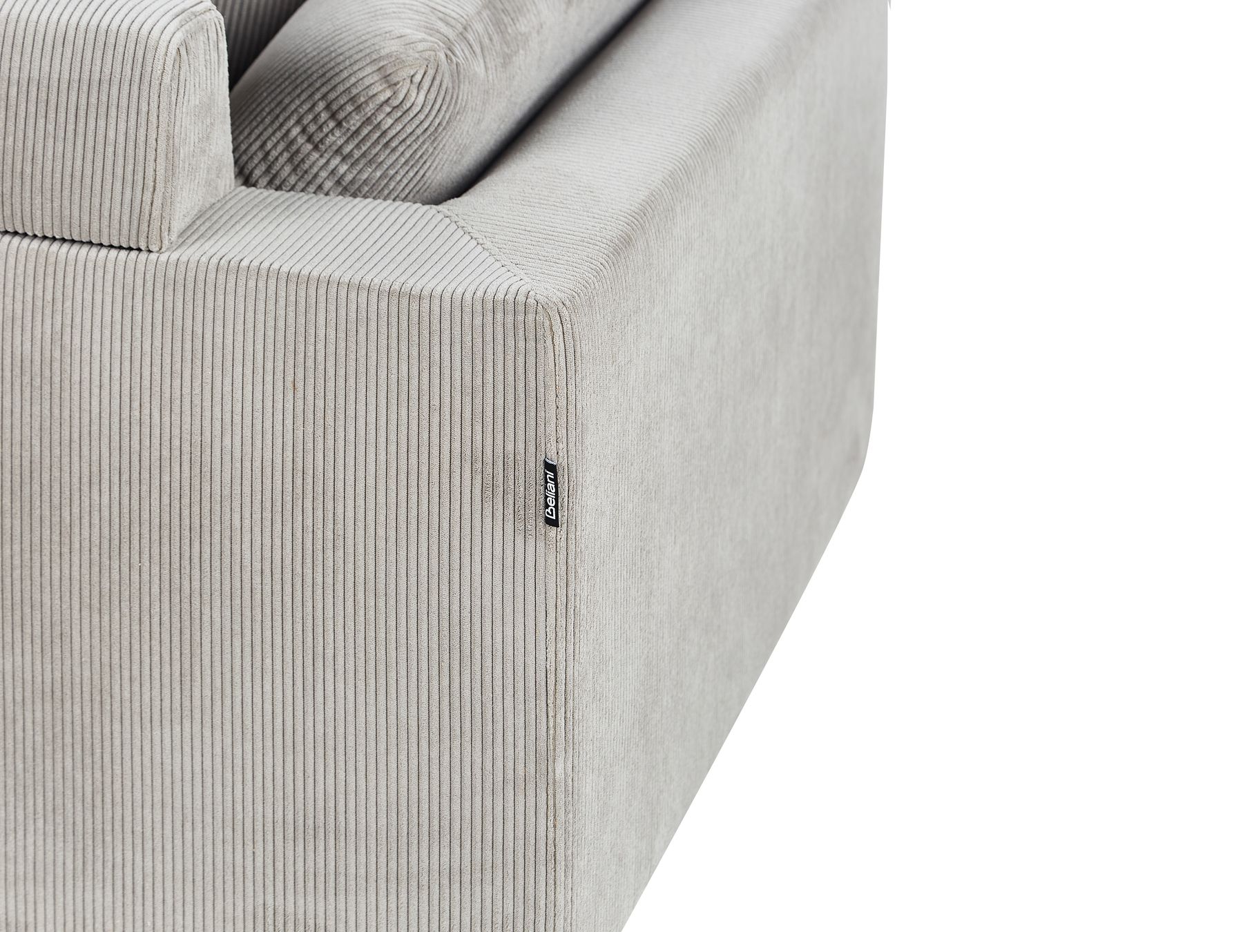 Corner Sofa LUNNER Corduroy Light Grey 4 Seater Left Hand