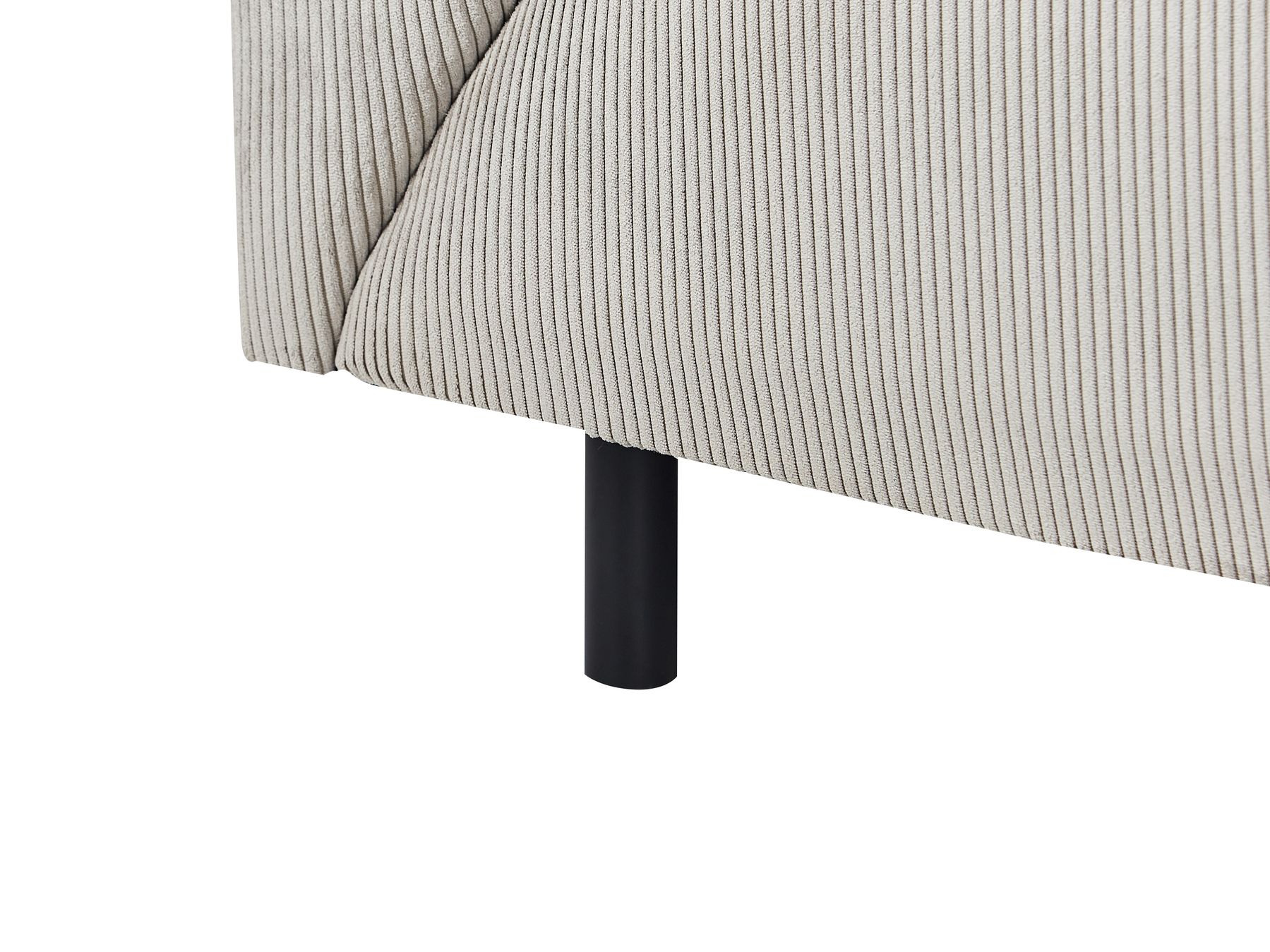Corner Sofa LUNNER Corduroy Light Grey 4 Seater Left Hand