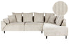 Corner Sofa Corduroy Beige 4 Seater Left Hand