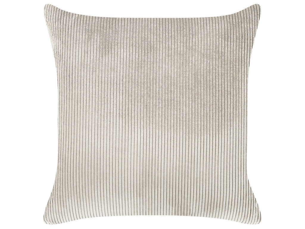 Corner Sofa LUNNER Corduroy Beige 4 Seater Left Hand