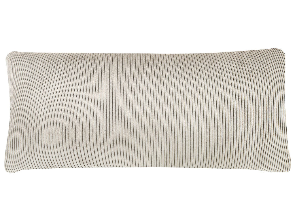Corner Sofa LUNNER Corduroy Beige 4 Seater Left Hand