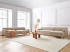 3 Seater Fabric Sofa Taupe SOSJO