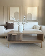 3 Seater Boucle Sofa Off-White NIVALA
