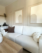 3 Seater Boucle Sofa Off-White NIVALA