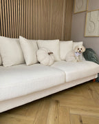 3 Seater Boucle Sofa Off-White EIKE