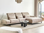 Corner Sofa IKAST  Fabric Taupe 4 Seater Left Hand