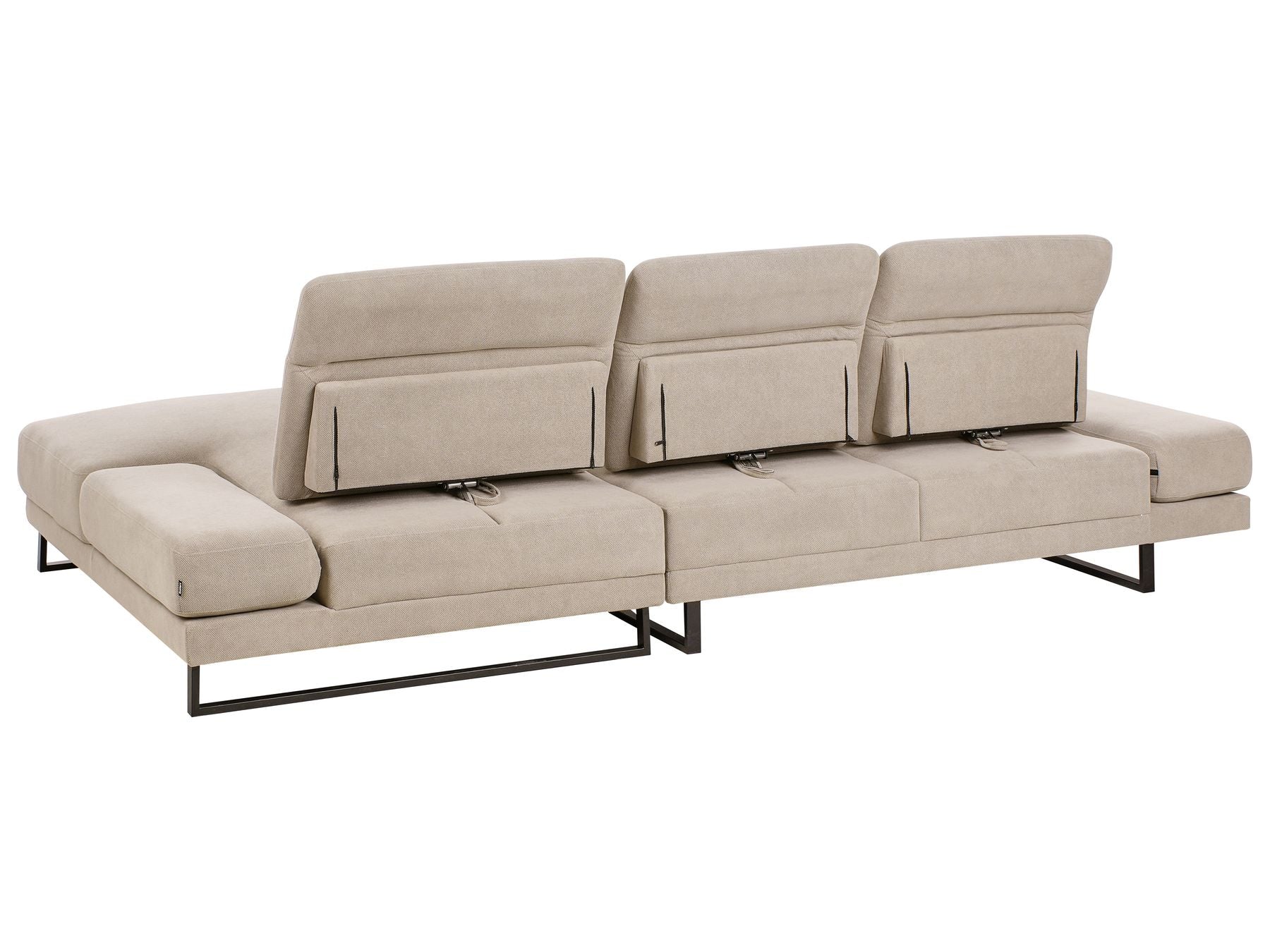 Corner Sofa IKAST  Fabric Taupe 4 Seater Left Hand