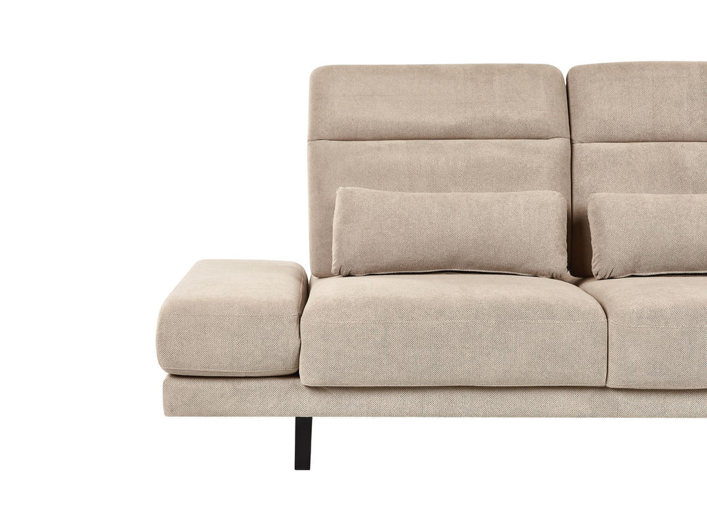 Corner Sofa IKAST  Fabric Taupe 4 Seater Left Hand