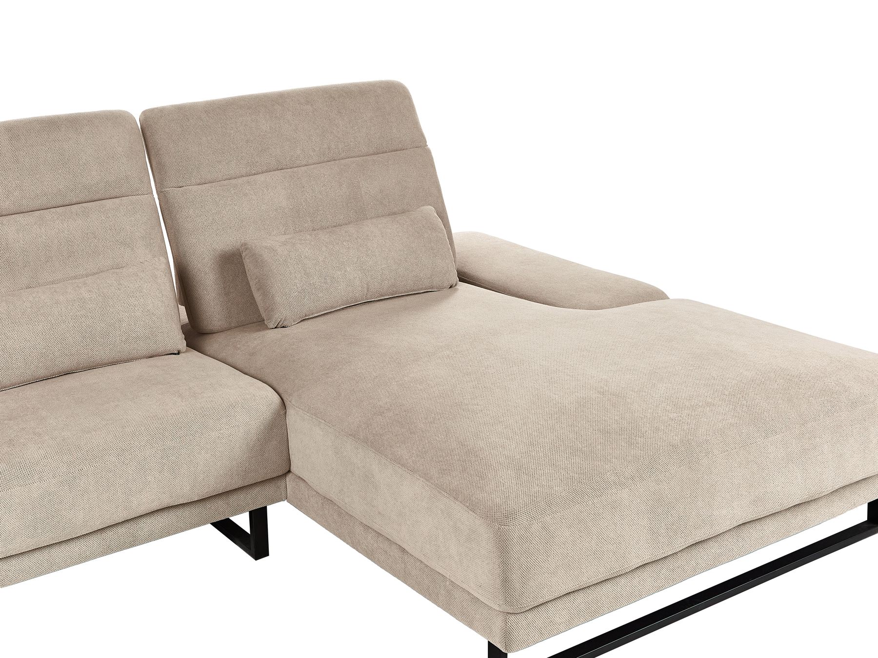 Corner Sofa IKAST  Fabric Taupe 4 Seater Left Hand