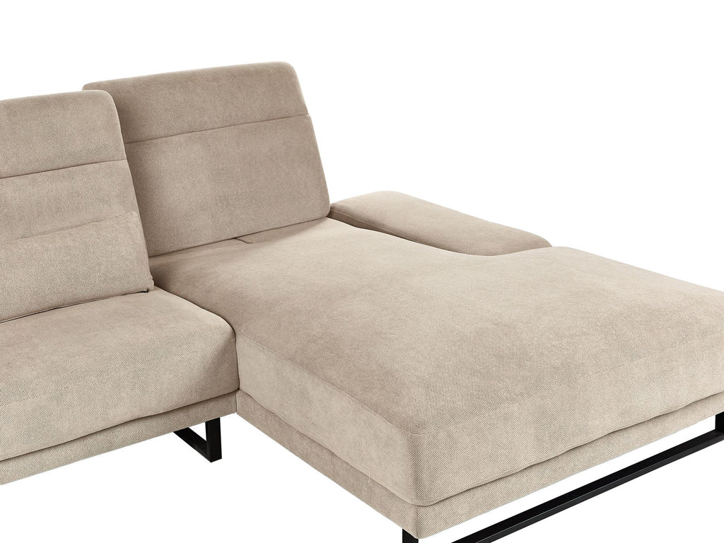 Corner Sofa IKAST  Fabric Taupe 4 Seater Left Hand