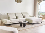Corner Sofa IKAST  Fabric Light Beige 4 Seater Left Hand