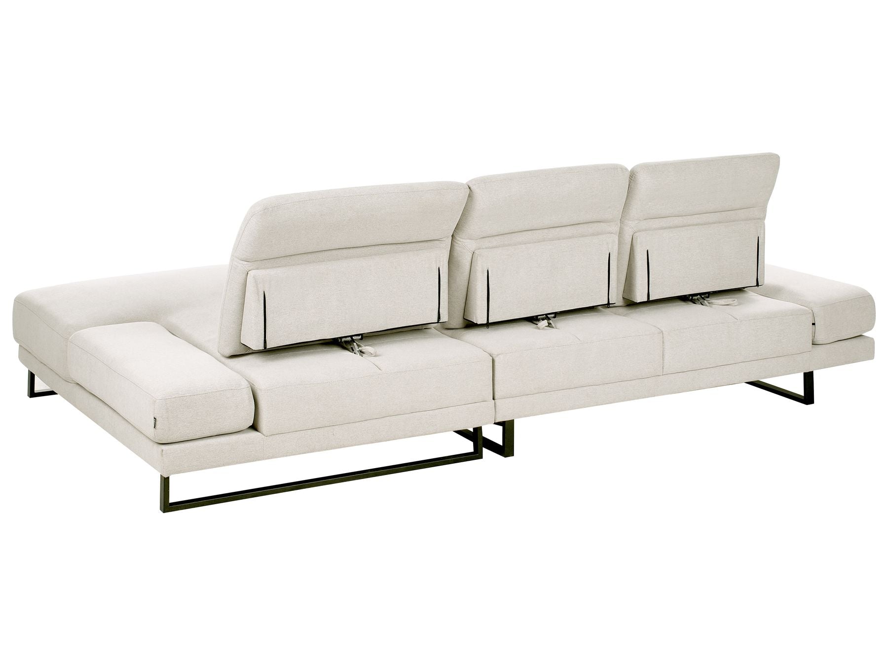 Corner Sofa IKAST  Fabric Light Beige 4 Seater Left Hand