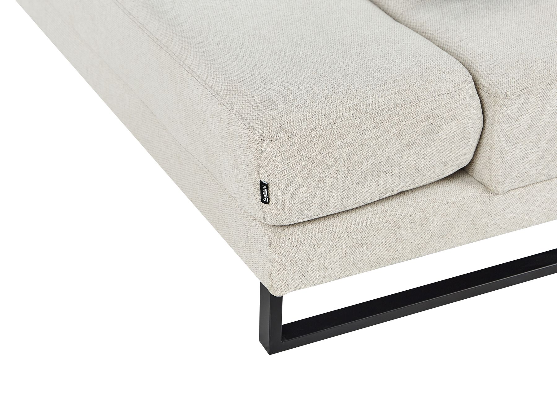 Corner Sofa IKAST  Fabric Light Beige 4 Seater Left Hand