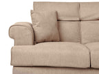 2 Seater Fabric Sofa Light Brown SKIVE