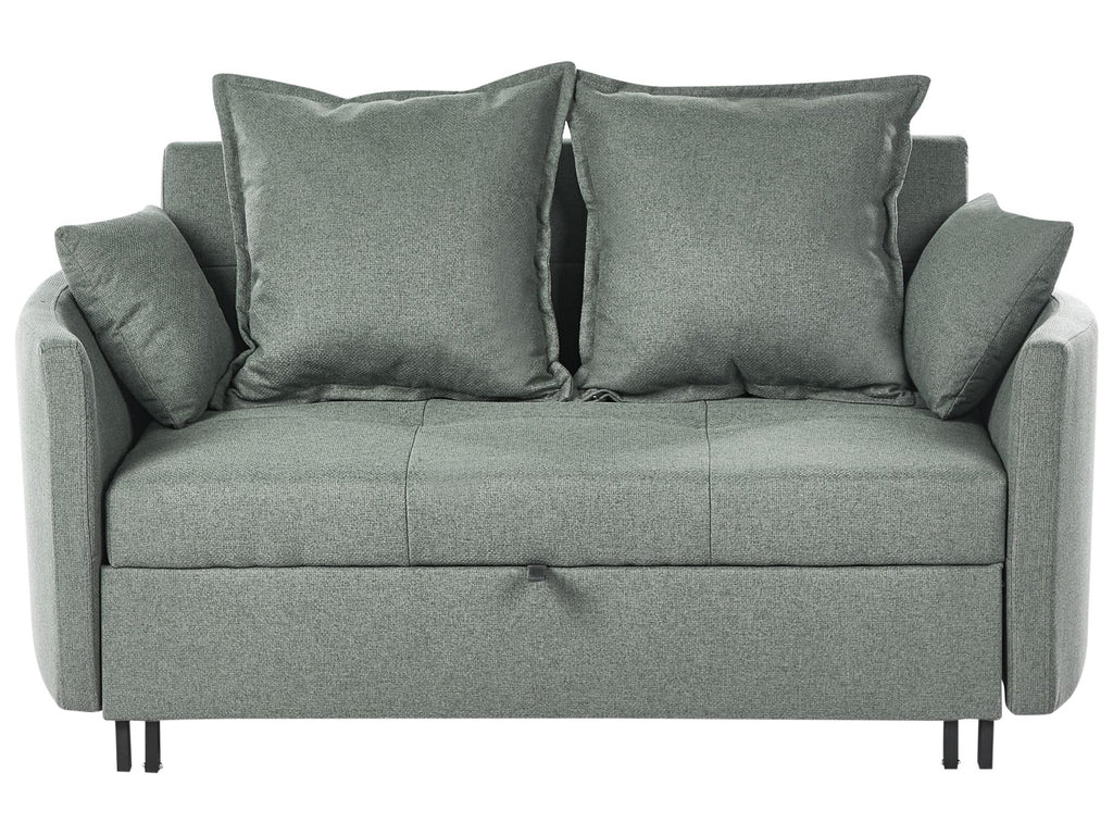 Sofa Bed HOVIN Fabric Green 2 Seater