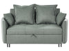Sofa Bed Fabric Green 2 Seater