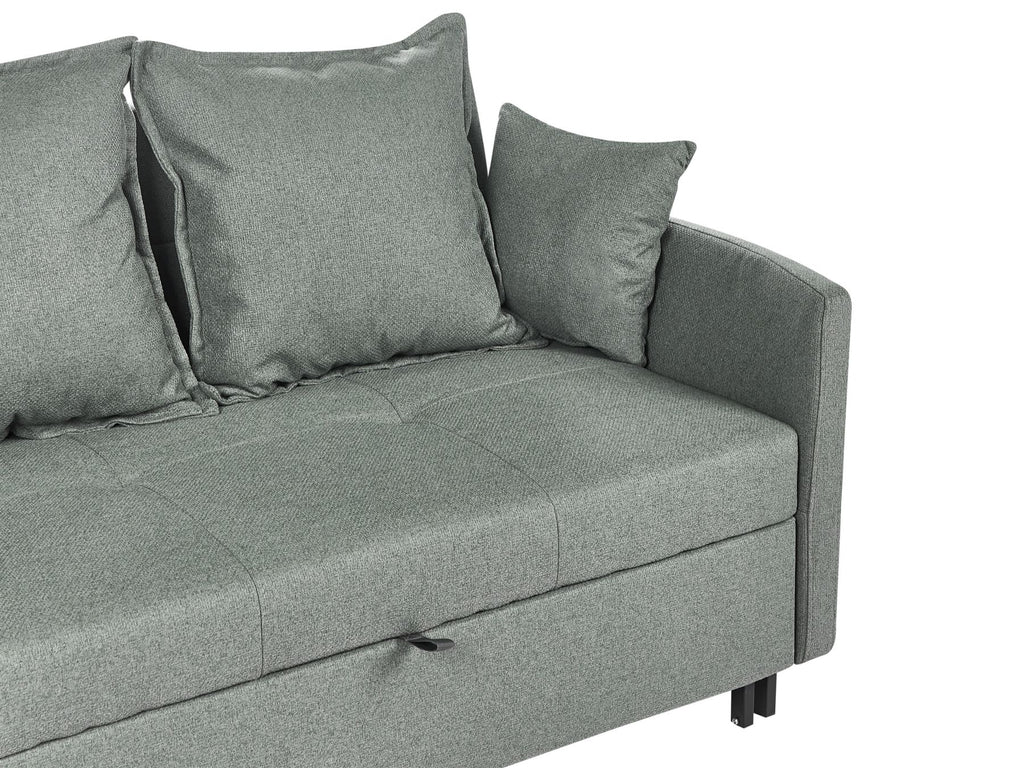 Sofa Bed HOVIN Fabric Green 2 Seater