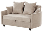 Sofa Bed HOVIN Fabric Taupe 2 Seater
