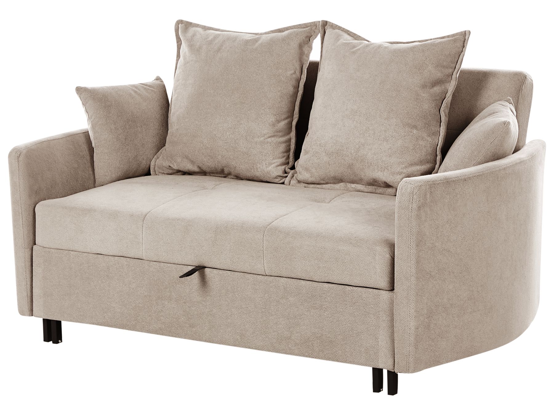 Sofa Bed HOVIN Fabric Taupe 2 Seater