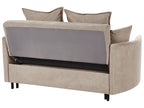 Sofa Bed HOVIN Fabric Taupe 2 Seater