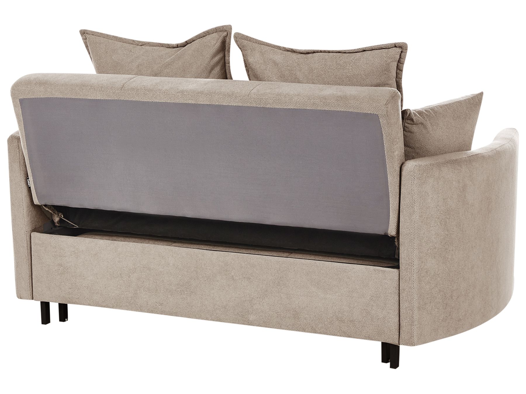 Sofa Bed HOVIN Fabric Taupe 2 Seater